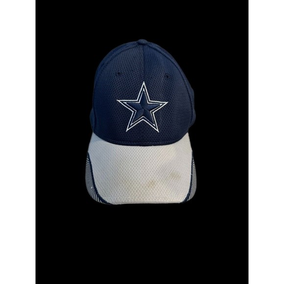 Dallas Cowboys 39 Thirty Hat New Era NFL Blue Gray L-XL Striped Brim Embroidered - Picture 2 of 6